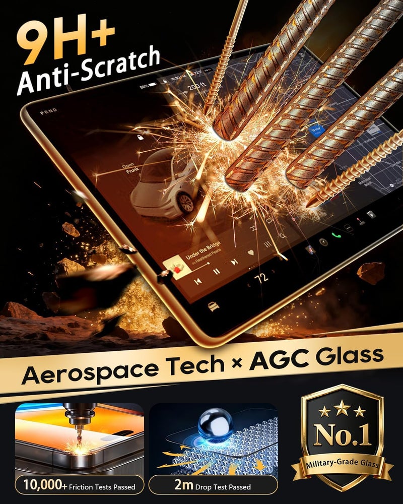 LFOTPP For 2026 CRV Screen Protector (WITHOUT Track Buttons)2026 CRV Accessories 2026 Honda CRV (LX/EX/Sport Hybrid/EX-L/TrailSport Hybrid/Sport-L Hybrid) 9 Inch Navi Touchscreen [HD Glass] Anti-Fingerprint 9H Glass* - Image 4